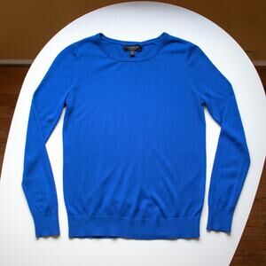 Banana Republic Royal Blue Silk Cashmere Crew Neck Sweater Size XS